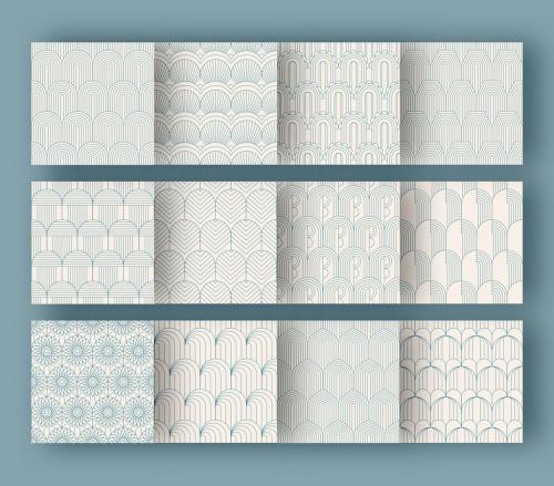 Geometric Scale Patterns Set - 451707022