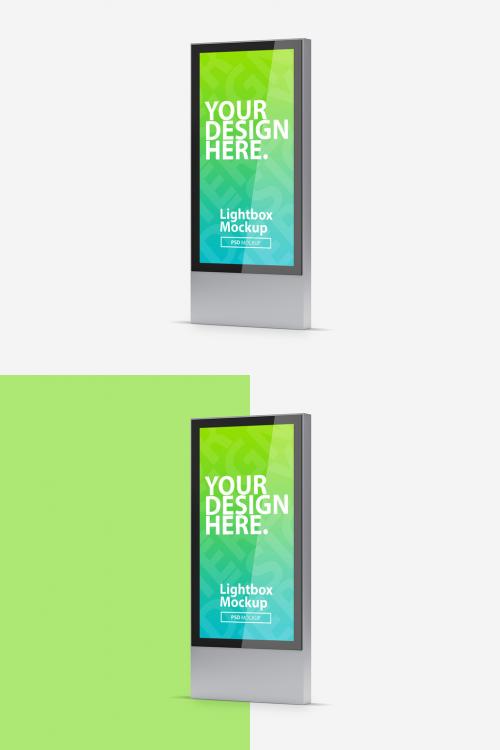 Vertical Street Poster Billboard Mockup  - 451708640