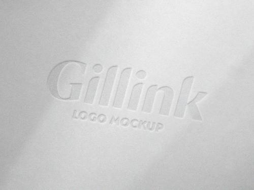 White Paper Pressed Logo Mockup - 452559901