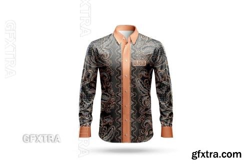 Long Sleeve Dress Shirt Mockup 3MBE6CG