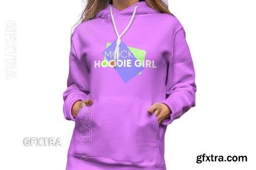 Female Hoodie Mockup CJZ26T9