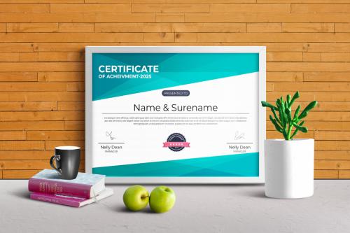 Teal Certificate Layout - 452562101