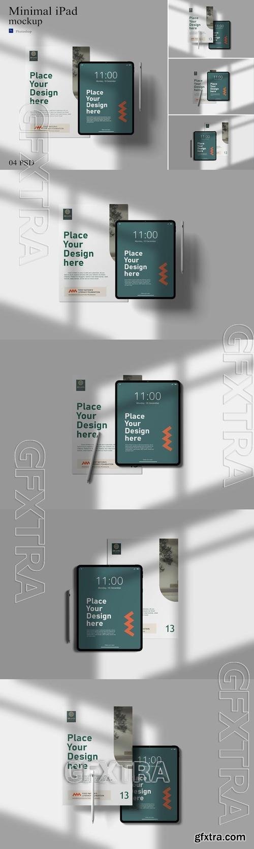 Minimalist iPad Mockups HTW7K5X