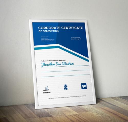 Blue Corporate Certificate Layout - 452562112