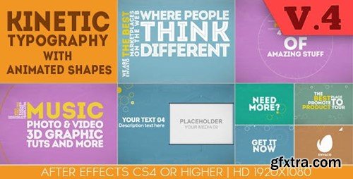 Videohive Kinetic Typography With Animated Shapes 6552111