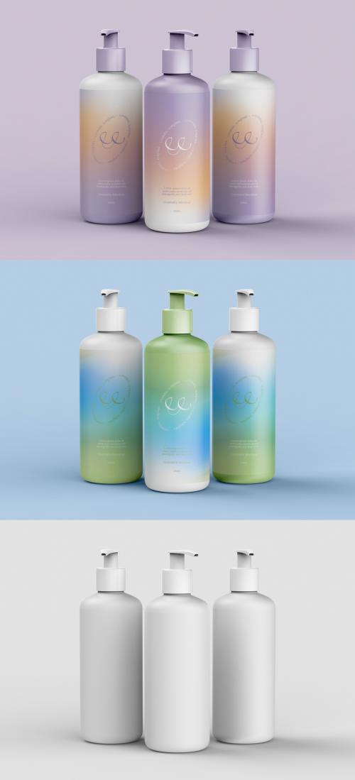 Three Dispenser Bottles Mockup - 452599121