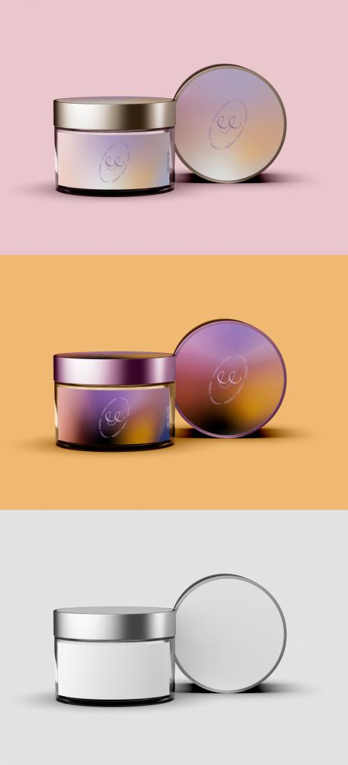 Two Cosmetic Jars Mockup - 452599128