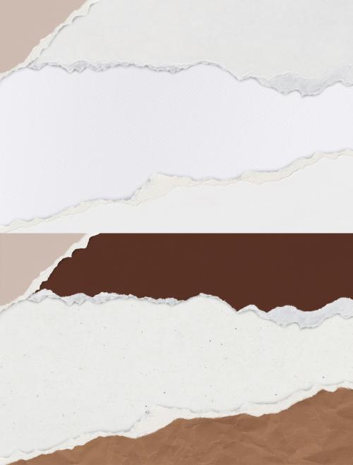 Torn Paper Background Mockup in Earth Tone Handmade Craft - 452599198
