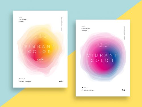 Modern Poster Layout Set with Gradient - 452613000
