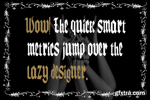 Mekre decorative font U2U6XA9