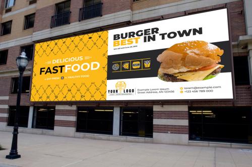 Fast Food Billboard Mockup - 452796072