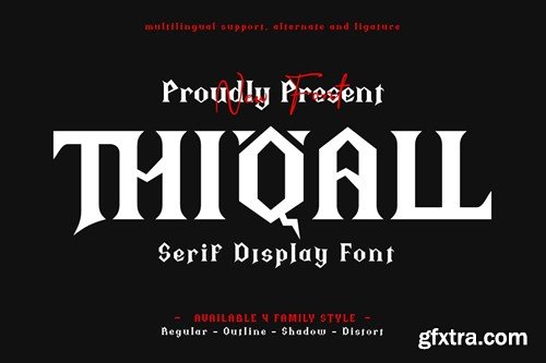 Thiqall - Serif Display Font U2UFVUV