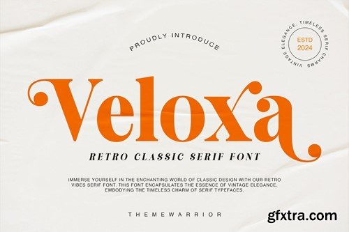 Veloxa - Retro Classic Serif Font CGF7H9F