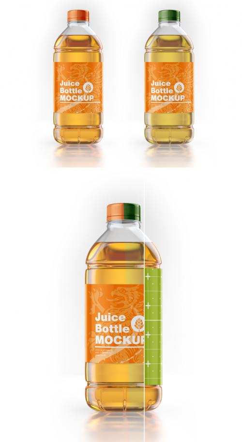 Plastic Juice Bottle Mockup - 452796813