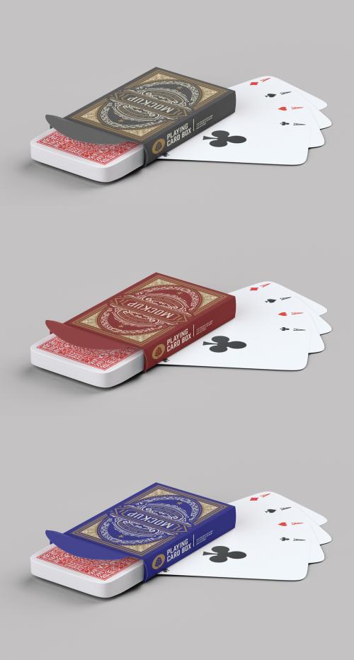 Box with Playing Cards Mockup - 452796860