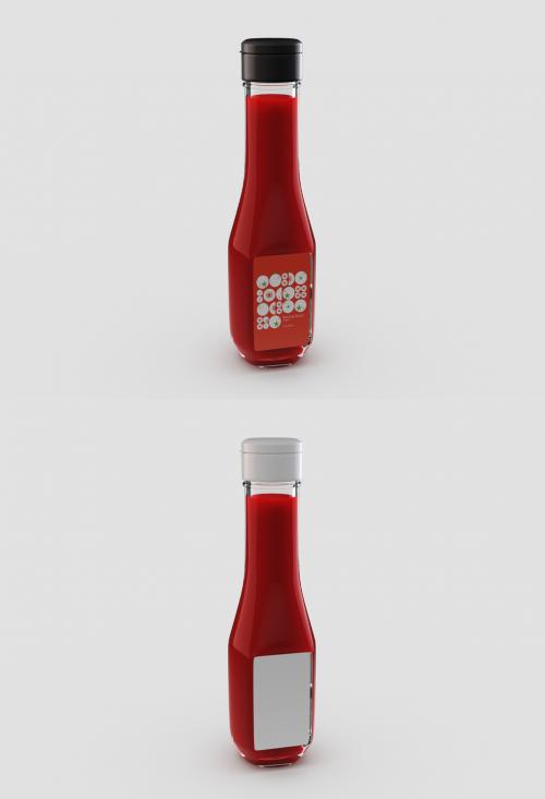 Ketchup Sauce Bottle Mockup - 452991597