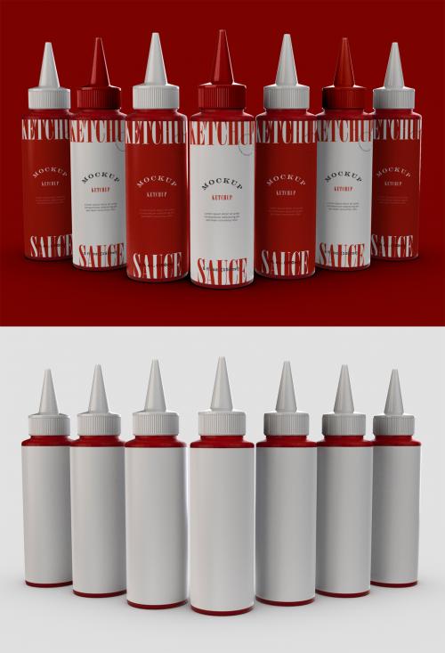 Ketchup Set Mockup - 452991598