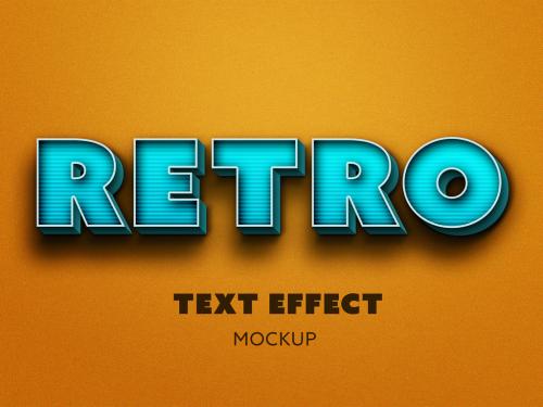 Retro Text Effect Mockup - 452992218