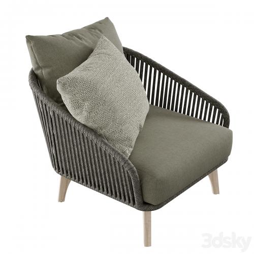 Outdoor garden wicker woven armchair 4so Santander chair