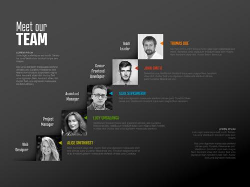 Meet Our Team - Dark Company Team Presentation Layout - 454210435