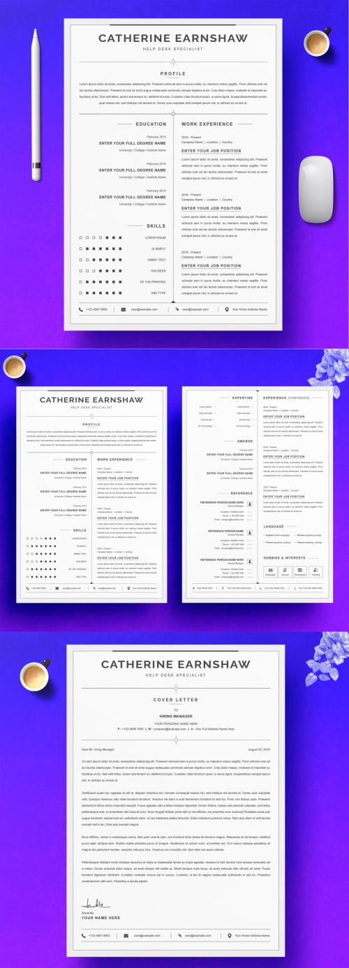 Professional Resume and Cover Letter Layouts - 454410464