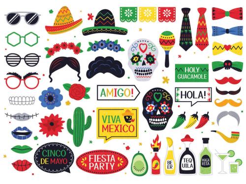 Mexican Day of the Dead Clipart Vector Illustrations Printables Digital Props Photo Overlays for Dia De Los Muertos Events - 454412008