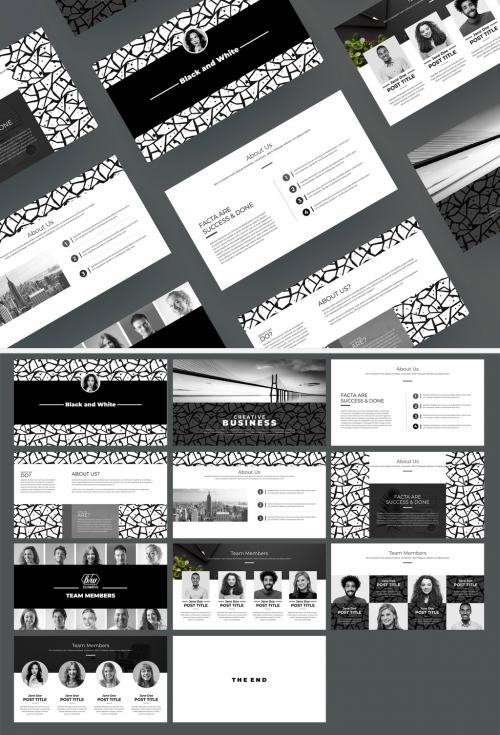 Black and White Presentation Layout - 454605407