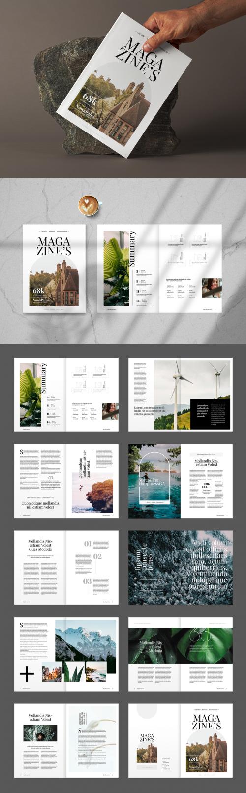 Minimalist Magazine Booklet Template - 454605434