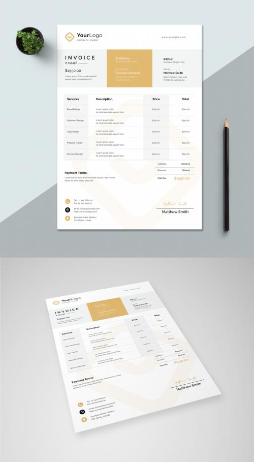 Professional Invoice Layout - 454607707