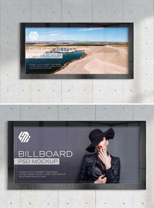 Panoramic Billboard Mockup on Subway Station Wall - 454627607