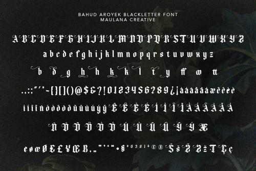 Bahud Aroyek Decorative Display Font Blackletter