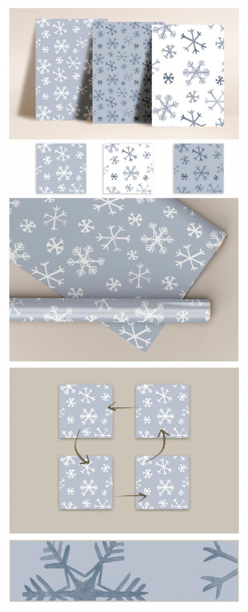 Pattern Christmas Snow - 454633476