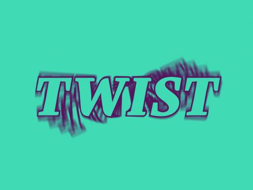 Twist Text Effect - 454818164