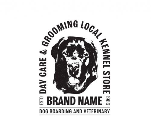 Dog Care Center Logotype Design for Shop Grooming Training Food or Veterinary Clinic - 455519511