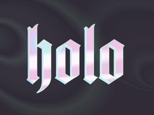 Holographic Style Text Effect - 455778320