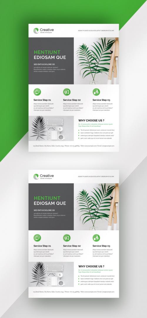 Corporate Green Flyer - 455786136