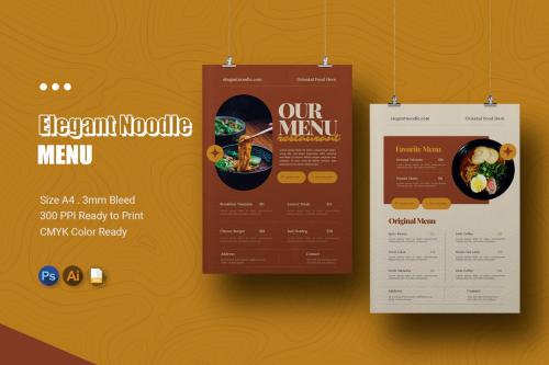 Elegant Noodle Menu