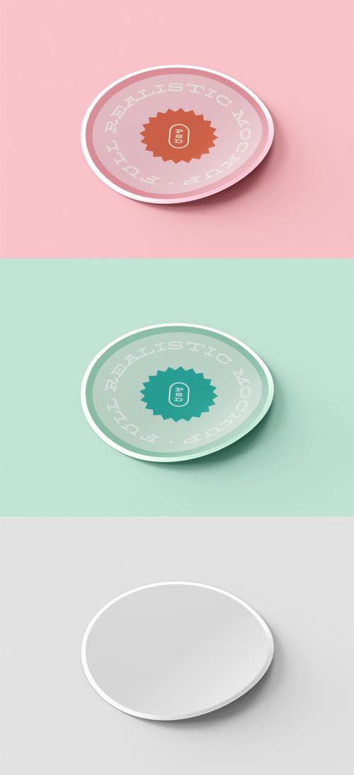 Round Sticker Mockup - 456090645