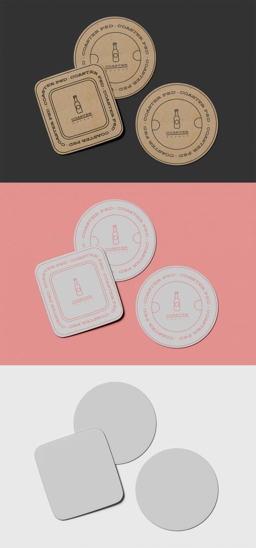 Cardboard Coaster Mockup - 456090652