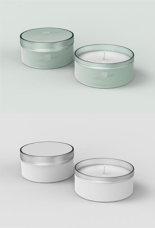 Two Round Candle Mockup - 456090655