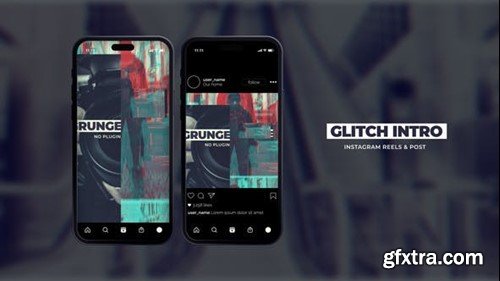 Videohive Vertical Glitch Intro Reels 50942263