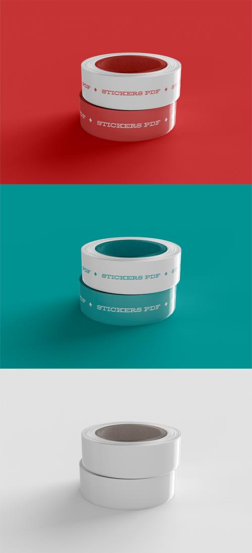 Two Adhesive Tape Mockup - 456090678