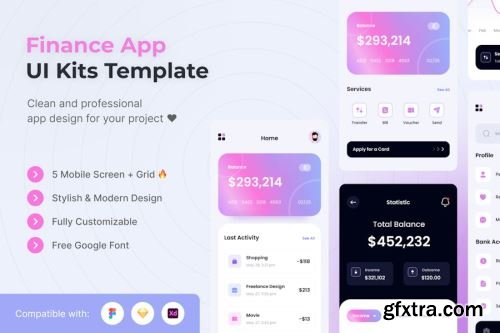 App UI Kit Design Pack 17 14xFIG