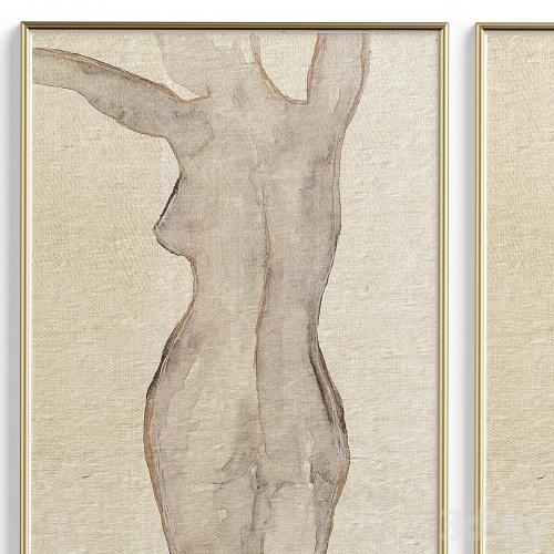 Abstract Woman Figure Wall Art P-562