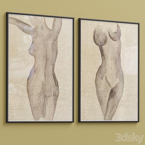 Abstract Woman Figure Wall Art P-562