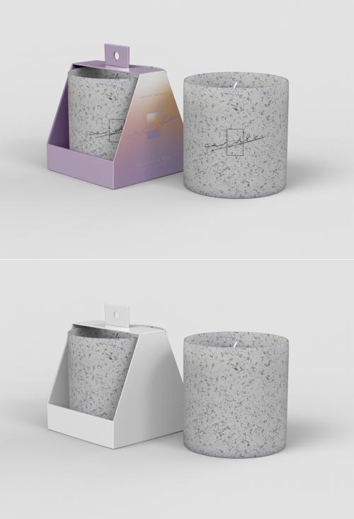 Two Ceramic Candle Mockup - 456090716