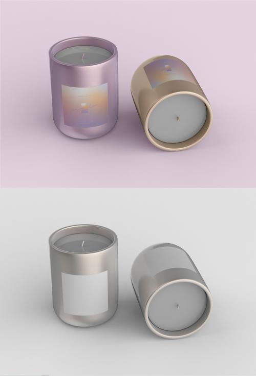 Two Candles Mockup - 456090737