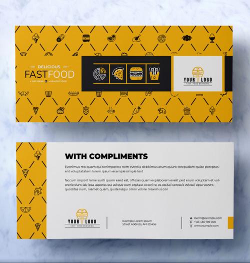 Fast Food Compliment Cards Layout - 456211061