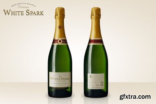 Champagne Bottle Mockup Collections 14xPSD