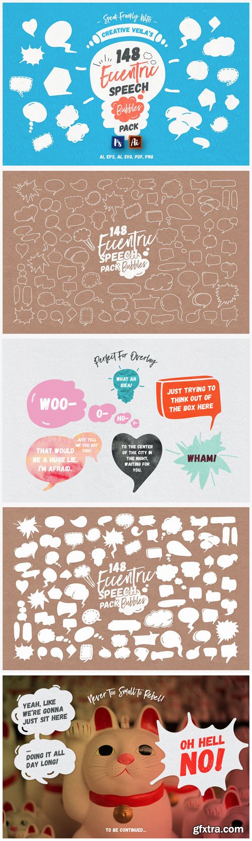 Eccentric Speech Bubbles Vector Pack